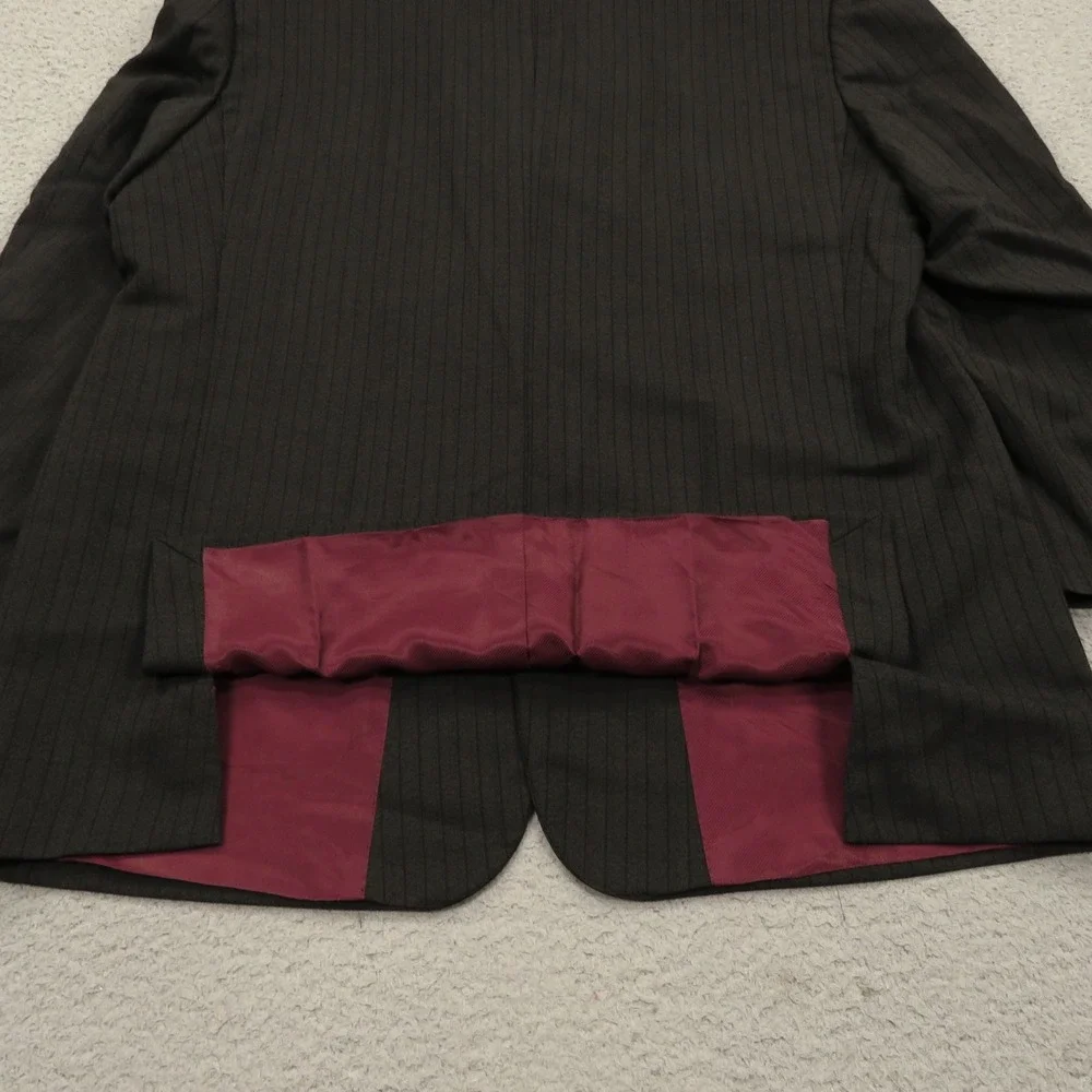 Lubiam Blazer 44R Wool Polyamide Black 3/2 Roll Pinstripe Jacket LBM 1911 Italy